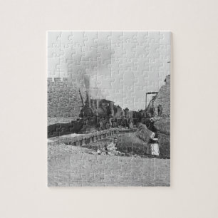 First train passing through the wall of Peking, Ch Jigsaw Puzzle