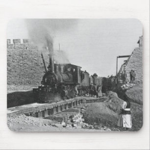 First train passing through the wall of Peking, Ch Mouse Mat