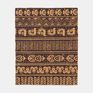 First tribal ethnic, seamless pattern. fleece blanket