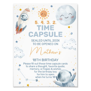 First Trip Around Sun Birthday Time Capsule Sign