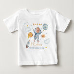 First Trip Around Sun Photo 1st Birthday T-Shirt<br><div class="desc">First Trip Around Sun Photo 1st Birthday T Shirt Sweet outer space or first trip around the sun first birthday t-shirt for a baby boy that features your little boy's photo in the space helmet. This first trip around the sun 1st birthday shirt also features, a small sun, planets, stars,...</div>