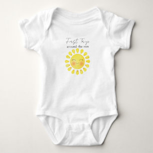 First Trip around the Sun 1st Birthday Baby Bodysuit