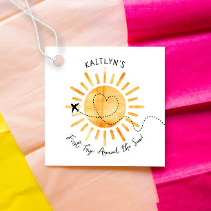 First Trip Around The Sun 1st Birthday Favour Tags