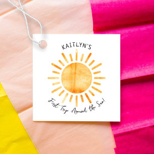 First Trip Around The Sun 1st Birthday Favour Tags