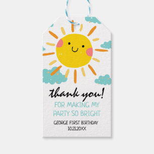 First Trip Around The Sun 1st Birthday  Gift Tags