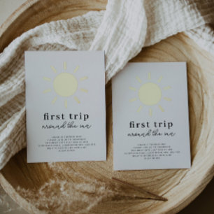 First Trip Around The Sun 1st Birthday Gold