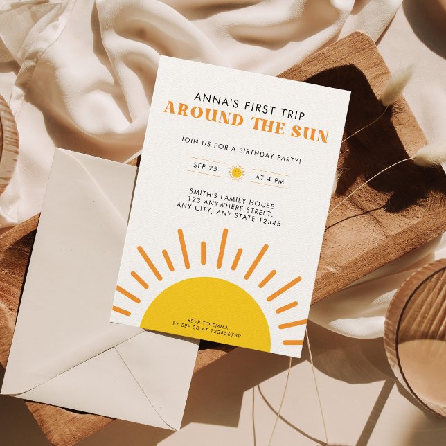First trip around the Sun 1st birthday Invitation (Creator Uploaded)