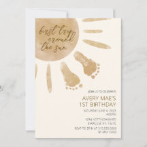 First Trip Around the Sun 1st Birthday Invitation