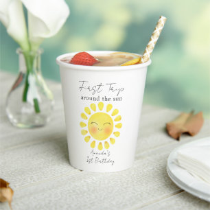 First Trip around the Sun 1st Birthday Paper Cups