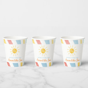 First Trip Around the Sun 1st Birthday Paper Cups