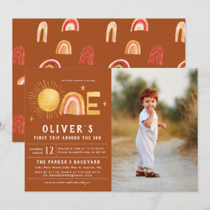 First Trip Around The Sun   1st Birthday Party   Invitation