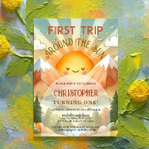 First Trip Around The Sun 1st Birthday Party