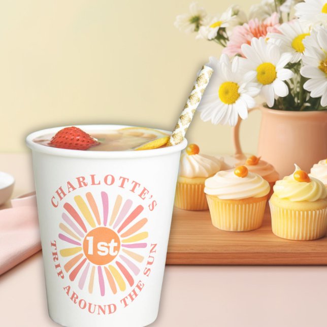 First Trip Around the Sun 1st Birthday Party Paper Cups (First Trip Around the Sun 1st Birthday Party Paper Paper Cups)