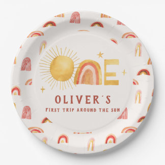 First Trip Around The Sun | 1st Birthday Party  Paper Plate