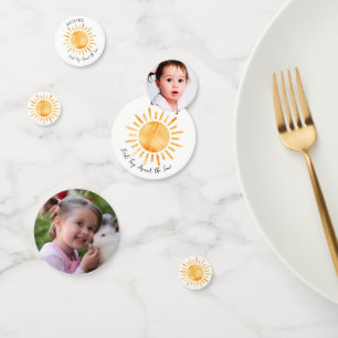 First Trip Around The Sun 1st Birthday Photo Confetti