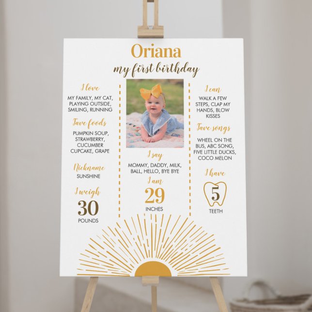 First Trip Around The Sun 1st Birthday  Poster (Creator Uploaded)