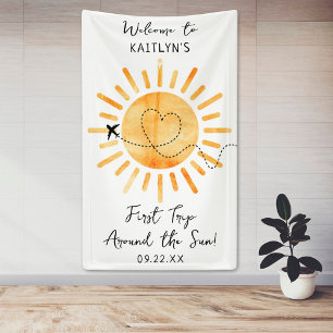 First Trip Around The Sun 1st Birthday Welcome Banner
