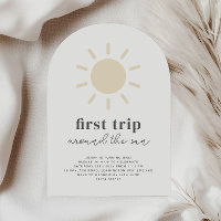 First Trip Around The Sun Arch Birthday Invitation