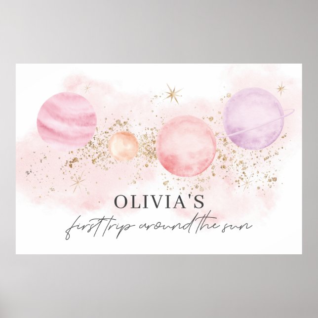 First Trip Around The Sun Banner Backdrop Poster (Front)