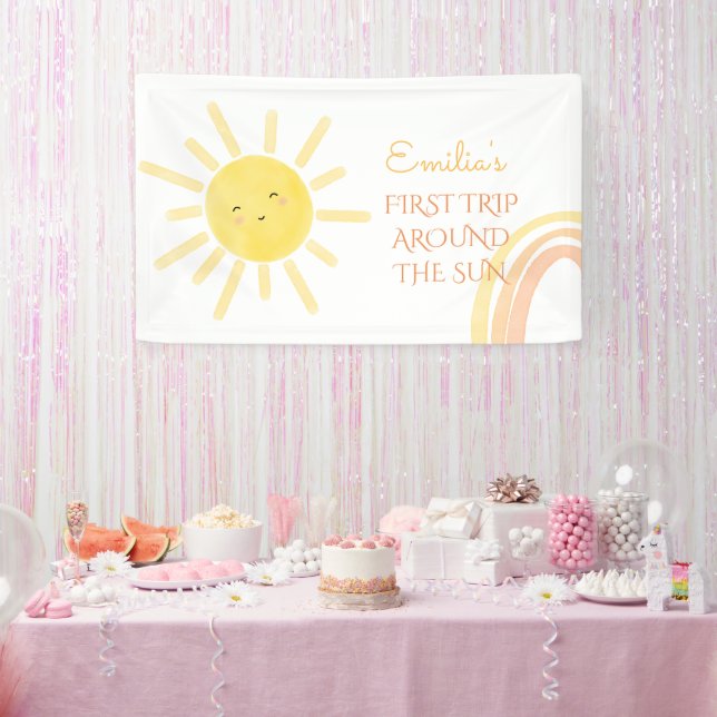 First trip around the sun birthday banner (Party)
