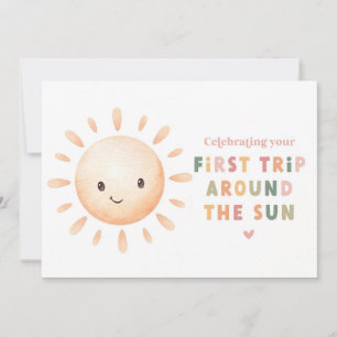 First Trip Around the Sun Birthday Card - Printabl