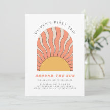 First Trip Around the Sun Birthday Invitation