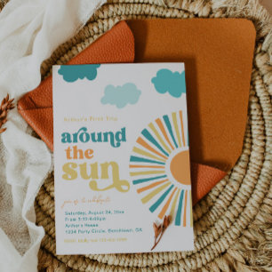 First Trip Around The Sun Birthday Invitation