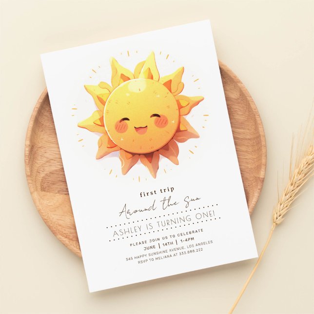 First Trip Around The Sun Birthday Invitation (Creator Uploaded)