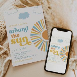 First Trip Around The Sun Birthday Invitation