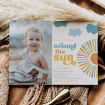 First Trip Around The Sun Birthday Invitation