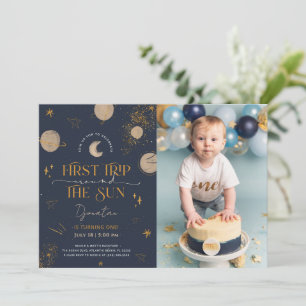 First Trip Around The Sun Birthday Invitation