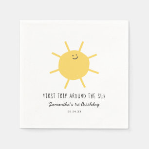 First Trip Around The Sun Birthday Party Napkin