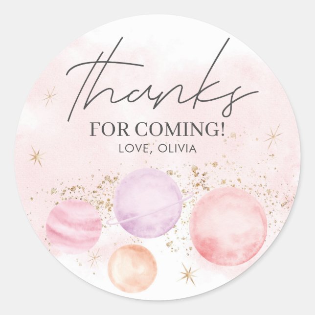 First Trip Around The Sun Birthday Sticker Labels (Front)