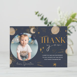 First Trip Around The Sun Birthday Thank You Card