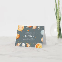 First Trip Around the Sun Birthday Thank You Card