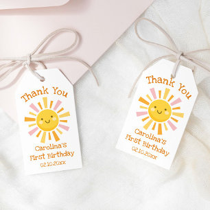 First Trip Around the Sun Birthday Thank You Gift Tags