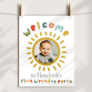 First Trip Around The Sun Birthday Welcome Sign