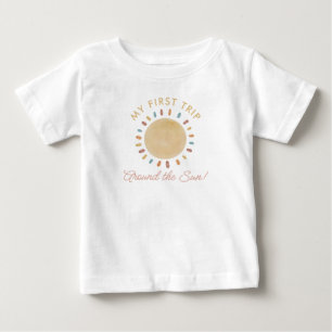 First Trip Around the Sun Boho 1st Birthday Baby T T-Shirt