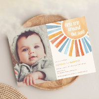 First trip around the Sun Boho 1st birthday photo