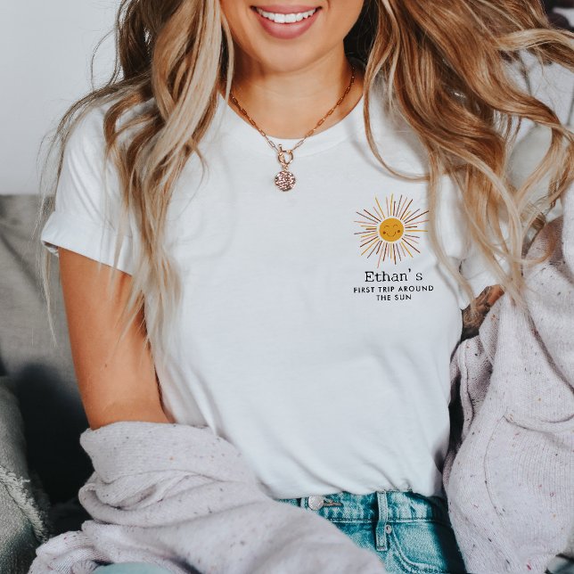 First Trip Around The Sun Custom 1st Birthday Cute T-Shirt (Creator Uploaded)
