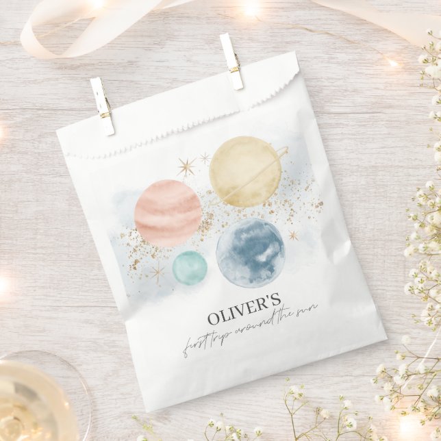 First Trip Around The Sun Favour Bag (Clipped)