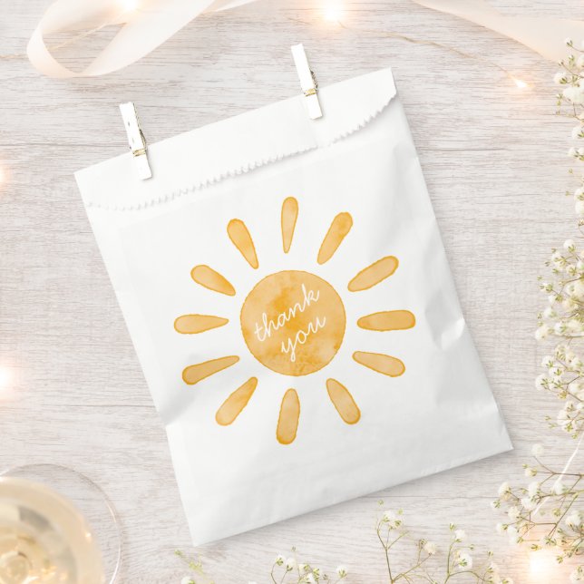 First Trip Around the Sun First Birthday Favour Bags (Clipped)
