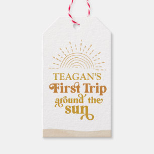 First Trip Around The Sun First Birthday Favour Ta Gift Tags
