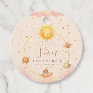 First Trip Around the Sun First Birthday Girl Favour Tags