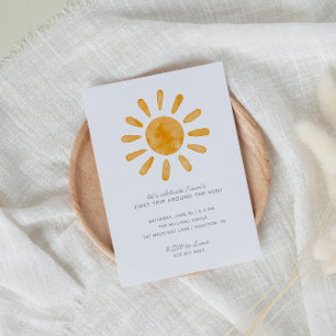 First Trip Around the Sun First Birthday   Invitation
