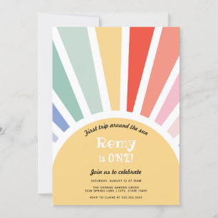 First Trip Around the Sun First Birthday Invitation