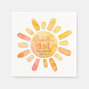 First Trip Around The Sun First Birthday Party Napkin