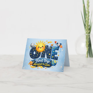 First Trip Around the Sun First Birthday Thank You