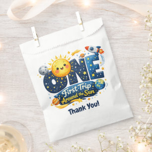 First Trip Around the Sun First Birthday Thank You Favour Bags