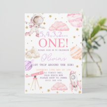 First Trip Around the Sun Girl Space 1st Birthday